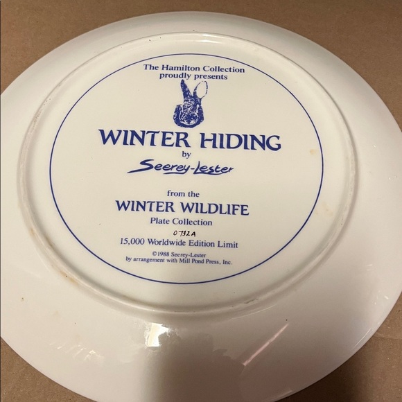 Decorative Plate with Rabbit Design
Winter Hiding Seerey Lester - Picture 2 of 2